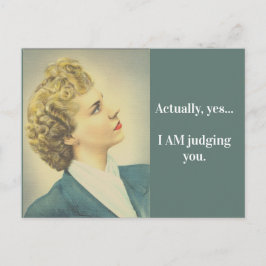 Retro Judgmental Postkort Vykort