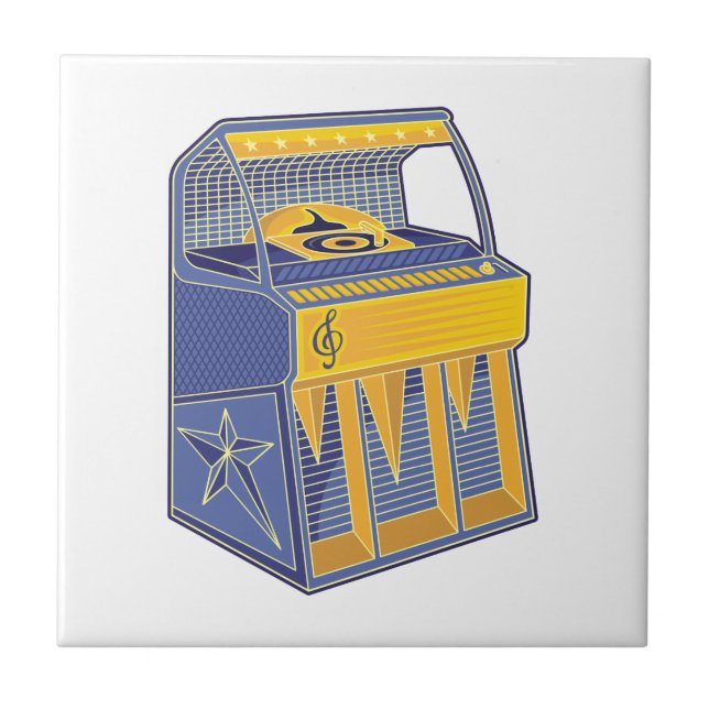Retro Jukebox Kakelplatta (Framsidan)