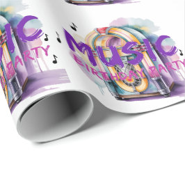 Retro Jukebox Musik Födelsedagsfest Presentpapper