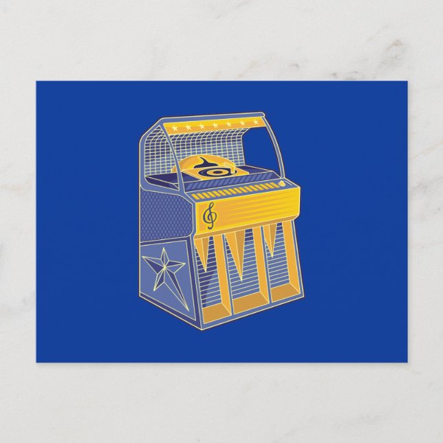 Retro Jukebox Vykort (Framsida)