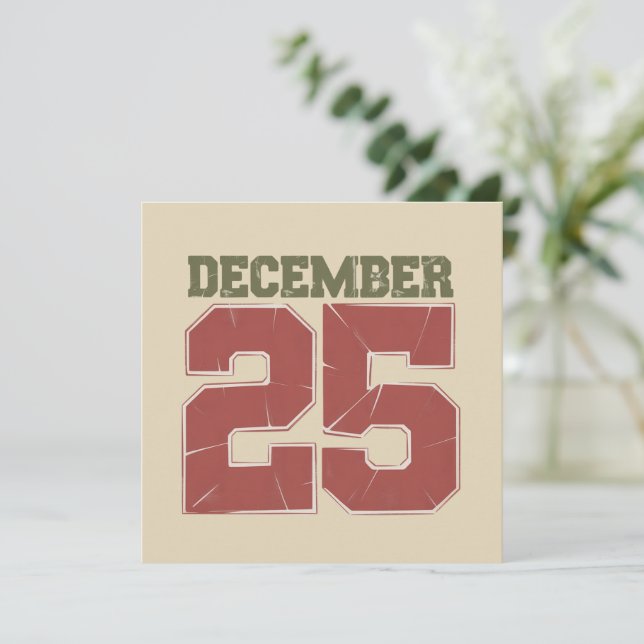 Retro jul 25 december Högtid Vinter  Julkort (Stående Fram)