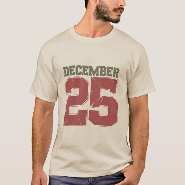 Retro jul 25 december högtid vinter  t shirt (Framsida)