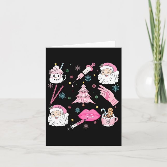 Retro jul Botox Dealer Aesthetic Nurse Injec Kort (Framsida)