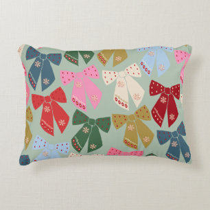 Retro jul Bows Coquette Prydnadskudde