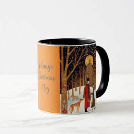 Retro jul Bygone Era Snowscen Mugg
