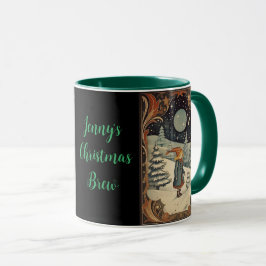 Retro jul Bygone Era Snowscen Mugg