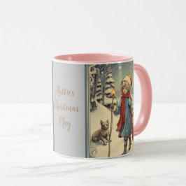 Retro jul Bygone Era Snowscen Mugg