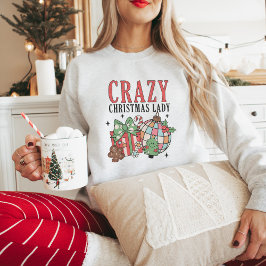 Retro jul Crazy jul Dam T Shirt