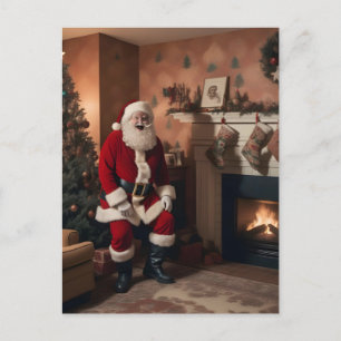 Retro jul Creepy Santa Vykort