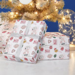 Retro jul Cute Personlig Baby Kids Presentpapper<br><div class="desc">Retro jul Cute Personlig Baby Kids</div>