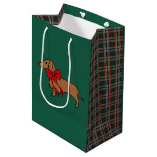 Retro jul Dachshund Gift Bag