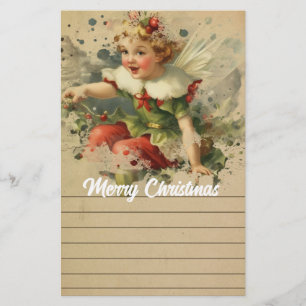 Retro Jul Fairy Brevpapper