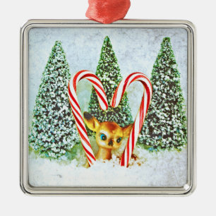 Retro jul Fawn Julgransprydnad Metall