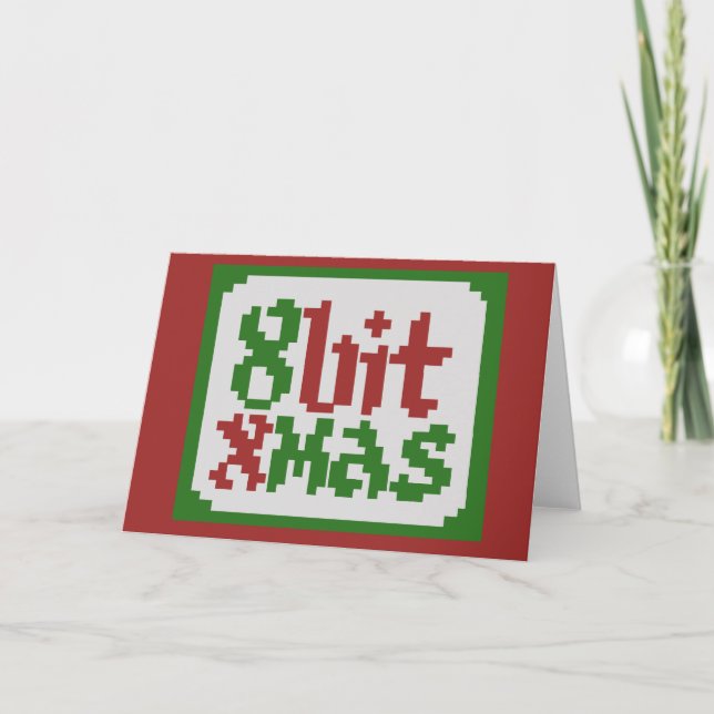 Retro-jul för spelare helgkort (Framsida)