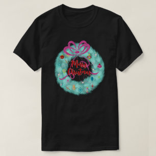 Retro-jul för utandning t shirt