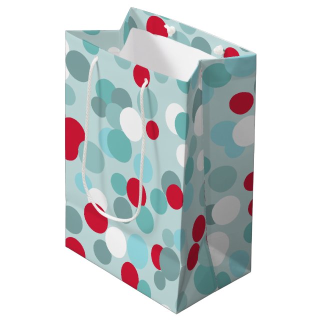 Retro jul Helgdag Polka dots Gift Bag (Framsidan Vinklad)