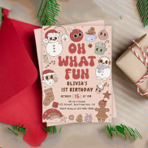 Retro jul Hippie Santa 1st Birthday