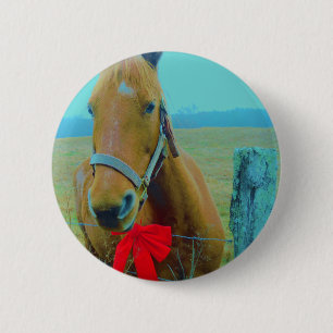 retro jul Horse Knapp