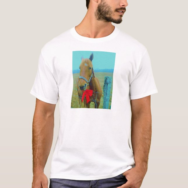 retro jul Horse T-shirt (Framsida)