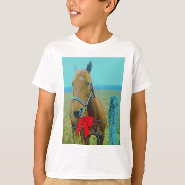 retro jul Horse Tee (Framsida)