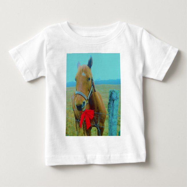 retro jul Horse Tee (Framsida)