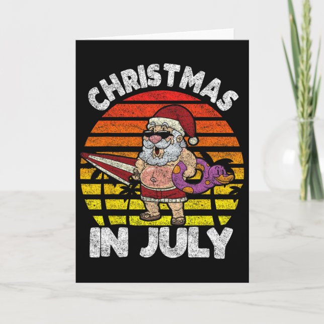 Retro jul i juli  kort (Framsida)