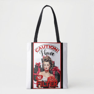 Retro Jul Inget Filter Pinup Tygkasse