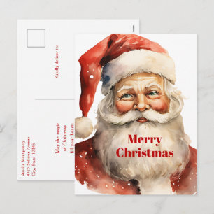 Retro jul Jultomten Helg Vykort
