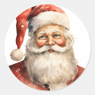 Retro jul Jultomten Runt Klistermärke