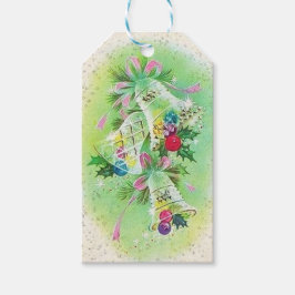 Retro jul Klockor Helgdag Gift Märkre  Presentetikett