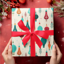 Retro jul Lökar Ornaments Mönster Presentpapper
