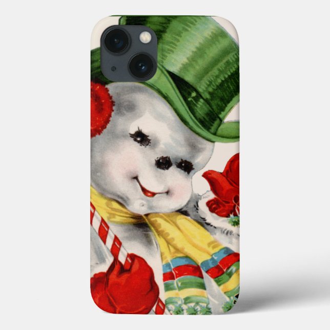 Retro-jul, mobil tuff i snögubbe, extreme X fodral (Baksida)