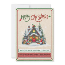 🎄Retro jul mysigt snöhus