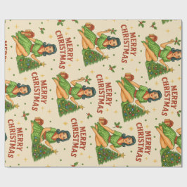 Retro jul pin-up presentpapper