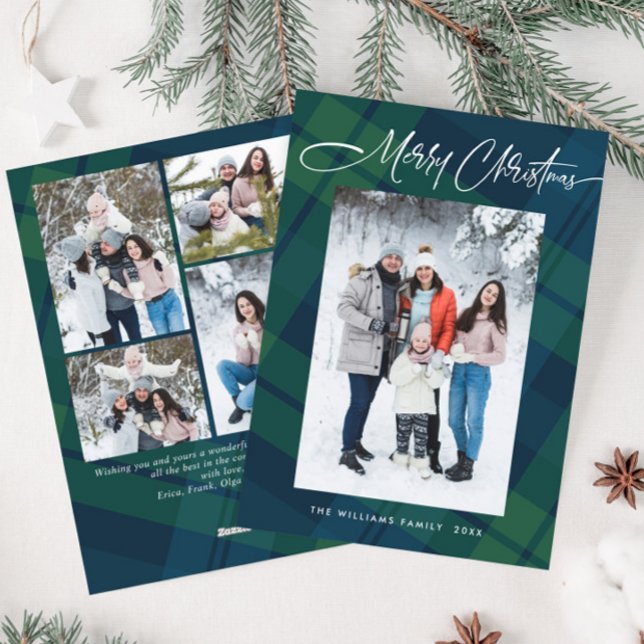 Retro jul Play 5 Photo Hälsning Julkort (Skapare uppladdad)