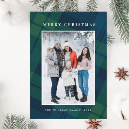 Retro Jul Pput One Photo Hälsning Julkort