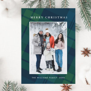 Retro Jul Pput One Photo Hälsning Julkort