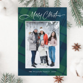 Retro Jul Pput One Photo Hälsning Julkort