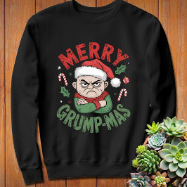 Retro jul Pun Funny Merry Grump-mas T Shirt