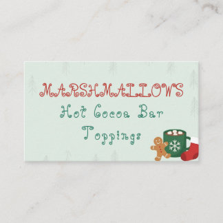 Retro jul Pyjamasparty Varm choklad Tältkort Placeringskort