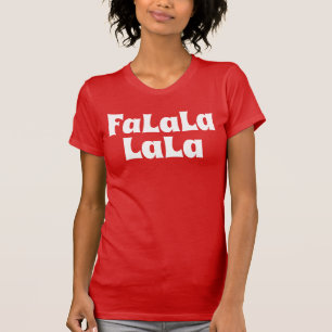 Retro jul Red White Fa La La T Shirt