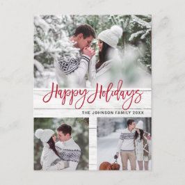 Retro-jul Rustic 3 PHOTO Hälsning Helgdag Vykort