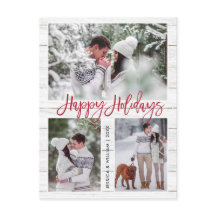 Retro-jul Rustic 3 PHOTO Hälsning Helgdag