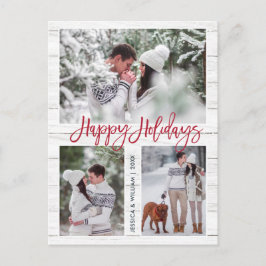 Retro-jul Rustic 3 PHOTO Hälsning Helgdag Vykort