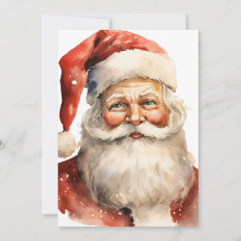 Retro jul Santa Claus fest text på baksidan Inbjudningar