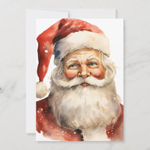 Retro jul Santa Claus fest text på baksidan Inbjudningar