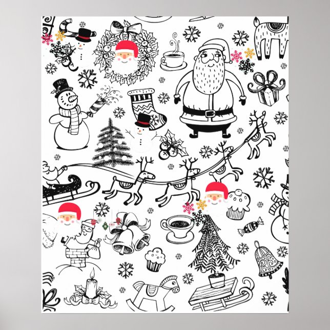 Retro jul Santa Poster (Framsidan)