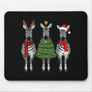 Retro jul sebra jultomte ren safari djur musmatta