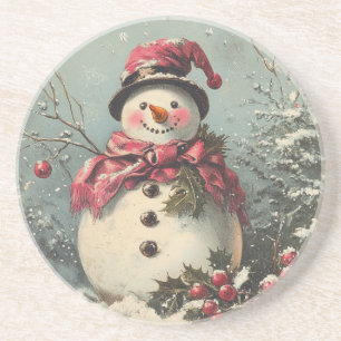 Retro jul Snögubbe Underlägg