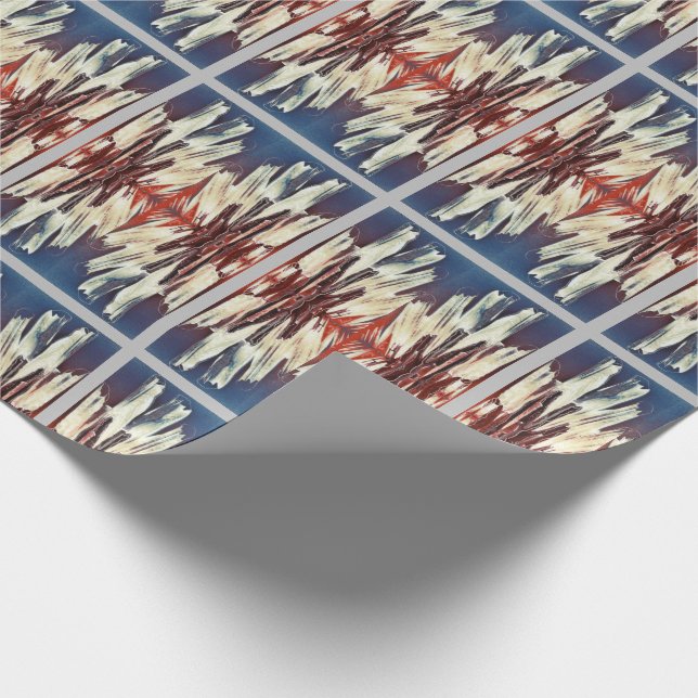 Retro jul Snowflake Sweater Presentpapper (Hörn)